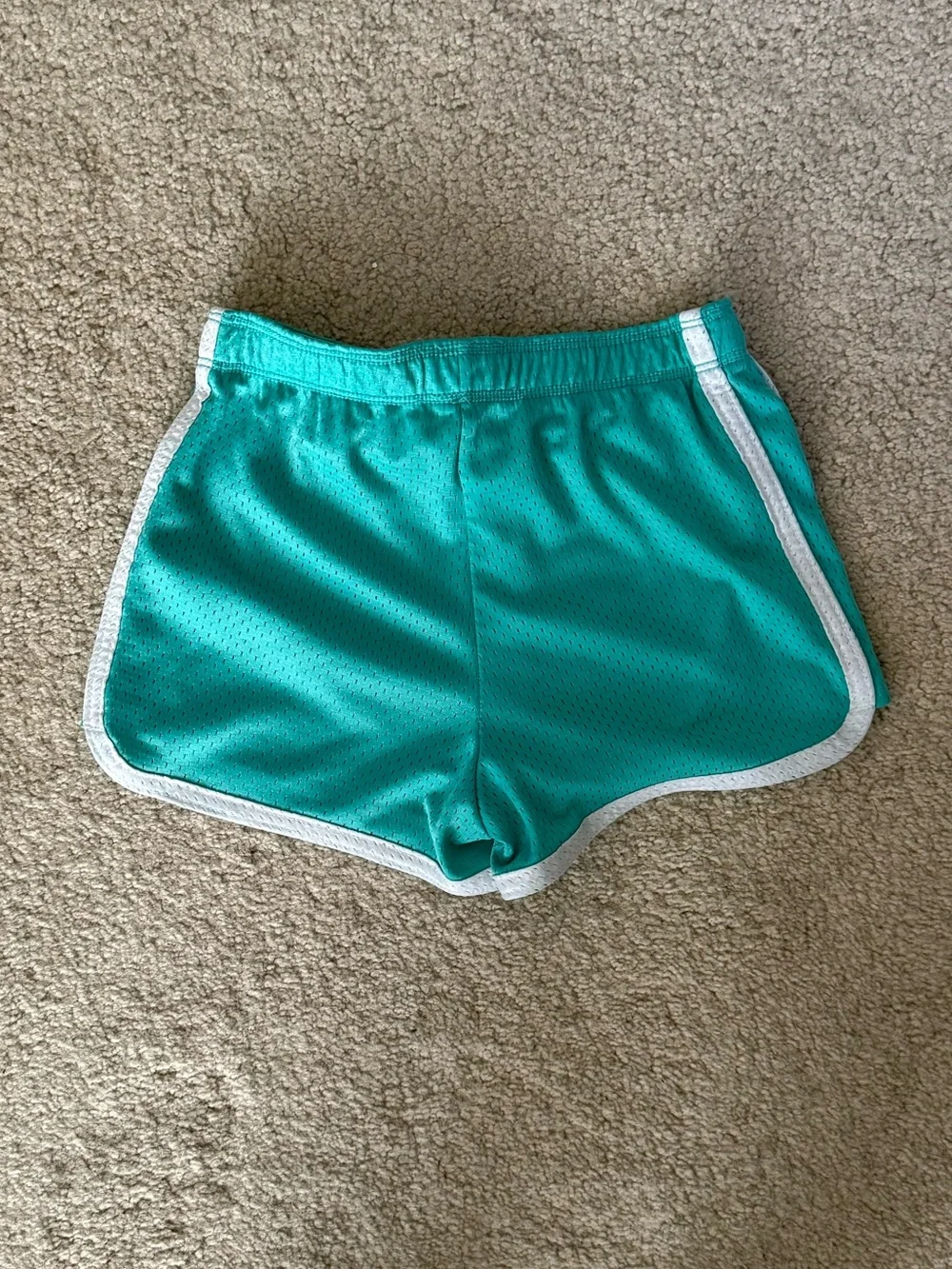 Justice Teal Athletic Shorts with White Trim